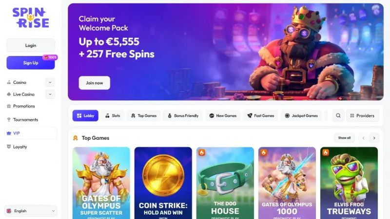 Spinrise Casino screenshot for NZ players